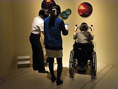 車椅子利用見学者への対応実習1